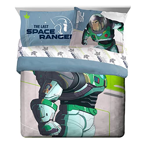 Disney Pixar Lightyear Ready To Go 7 Piece Queen Size Bed Set - Includes Comforter & Sheet Set - Bedding Features Buzz - Super Soft Kids Fade Resistant Microfiber (Official Disney Pixar Product) #TOP1