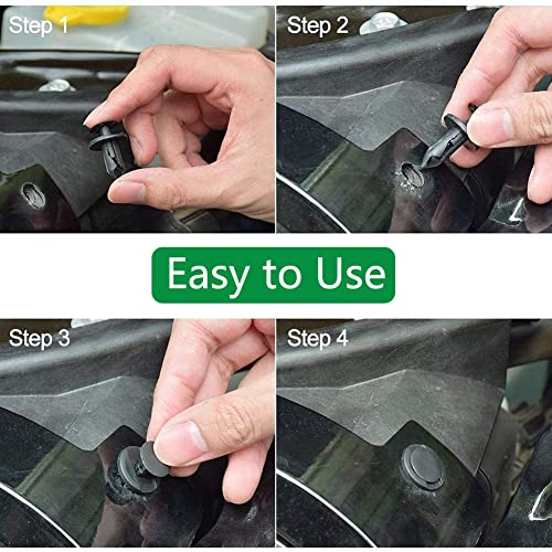 100 Stück Auto Befestigung Clips, 6 Arten Türverkleidung Klammern, Universal Stoßstangen Zierleisten Plastikklips Set, Spreiznieten Karosserie Befestigungssatz