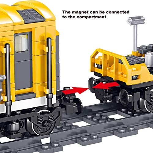 ZJLA Bausteine Zug Dampflok Modell 431 Klemmbausteine kompatibel mit LEGO Technik ohne Schienen – Bild 6