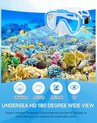 Juego de snorkel 4 en 1 para adultos Ubekezele con máscara y tubo de snorkel miniatura 2
