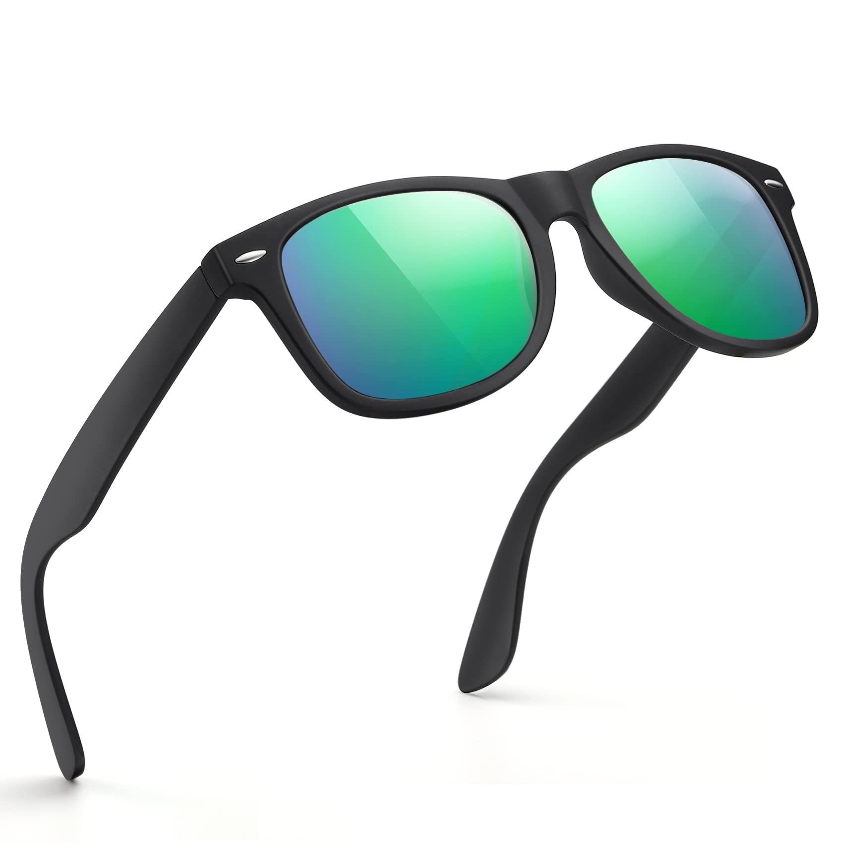 Glapeame Polarisiert-Sonnenbrille-Herren-Damen-Sonnenbrillen-Sunglasses-Men-Woman-Sonnenbrille Schwarz-UV400-Unisex-Retro-Vintage-Klassische-Polarisierte-Brille-Sportbrille-für Fahren-Camping