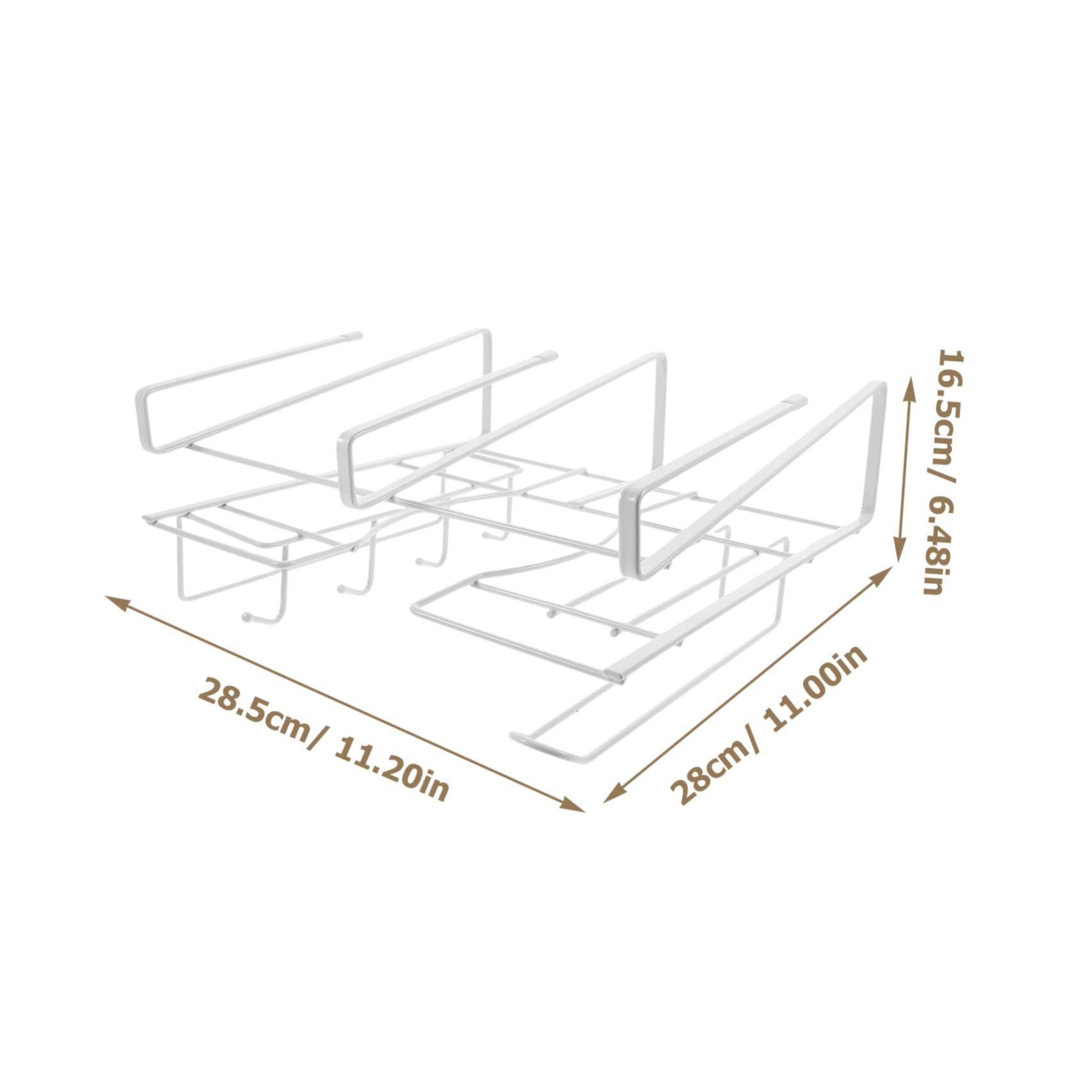 Ganci per Tazze Sottopensile per Organizer Tazze Design Perforazione e Capacità Carico