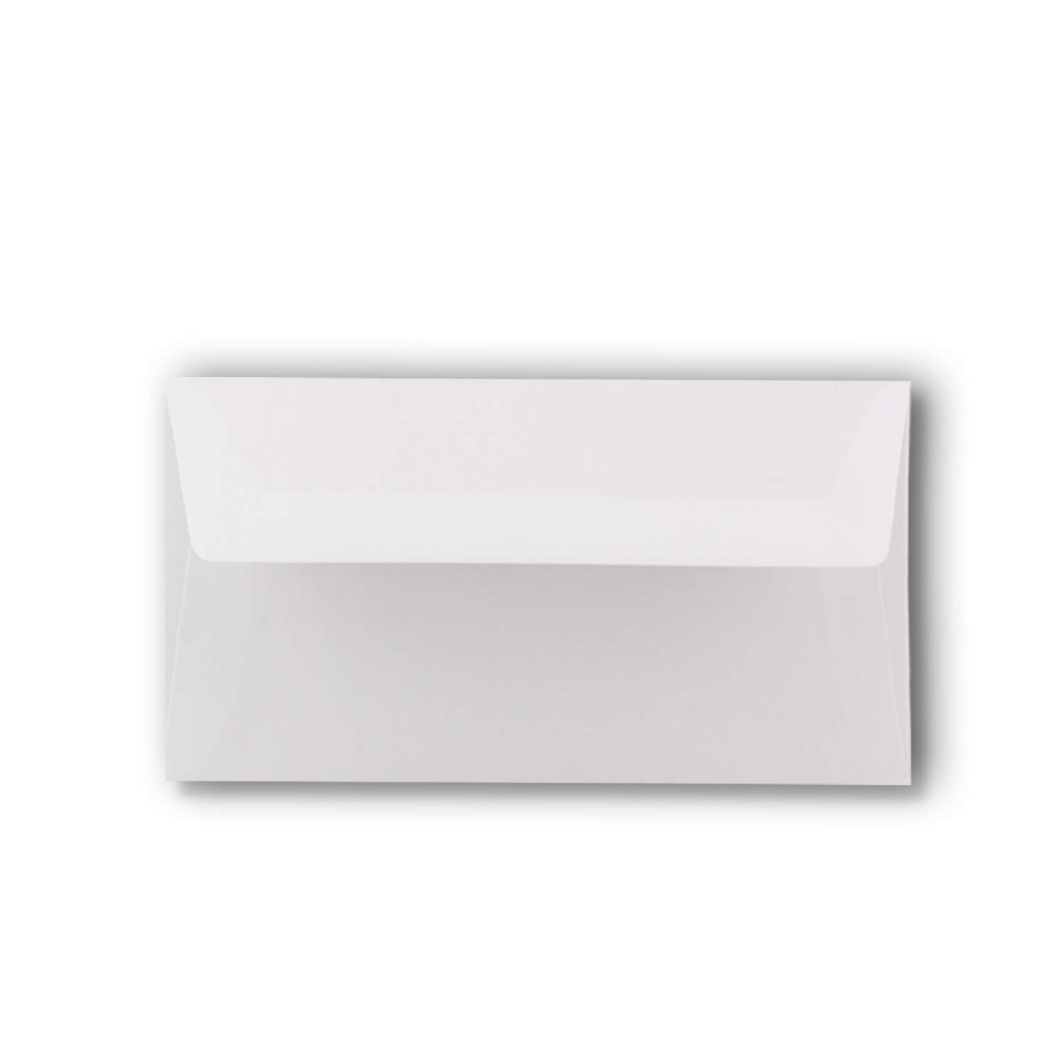 250 Briefumschläge Weiß - DIN Lang - gefüttert mit rotem Seidenpapier - 22 x 11 cm - Nassklebung, gerade Klappe - Ideal für Einladungen und Grüße zu Geburtstag und Weihnachten