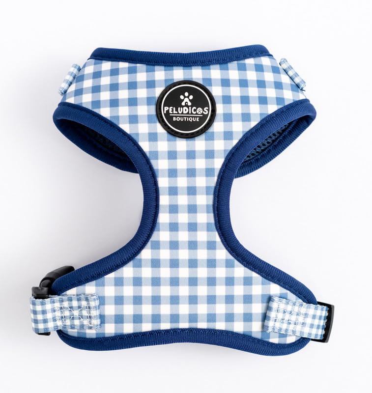 Arnés M Vaquero para Perro Ajustable de Neopreno - Diseño Vichy - 4 Tallas - Arnés Cómodo y Resistente para Perros