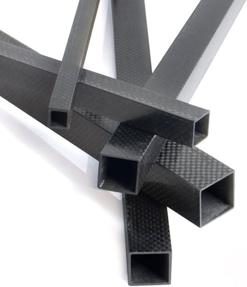 MOZTO 1pcs Length 1000mm Full Carbon Fiber High Strength 3K Rectangular Square Tube Plain Glossy, for Medical Equipment Pure Carbon Fibre Tubes (Size : 25x25x23x1000mm)