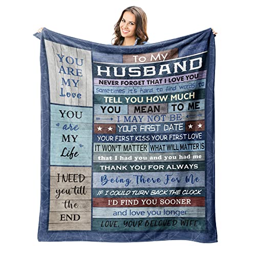 Peliny Chrid Husband Gifts from Wife Blanket 60
