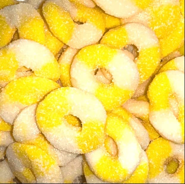 Miniatura 4 de SweetGlob Anillos de goma agrios de caramelo (fresa, 2 libras)