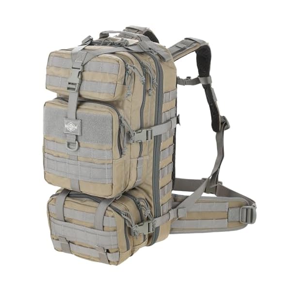MAXPEDITION Gyrfalcon Backpack (Khaki-Foliage) 36L Tactical Backpack with Detachable Waist Pack, MOLLE Internal Frame Rucksack, Military Survival Pack, Bug Out Bag, PT1054KF