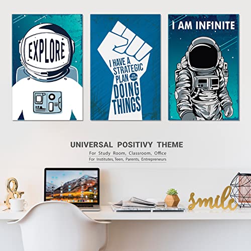 Image of Chaka Chaundh Motivational Wall Posters for Room (Set of 10) - Inspirational Art for Boys - 18 X 12 Inches
