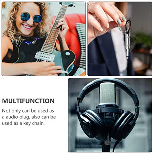 VILLCASE 2Pcs Chaveiro de Plugue de Guitarra Chaveiro de Amplificador de Guitarra Chaveiro 6. 35Mm C