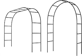 Arco da Giardino, pergolato in metallo pergolato per matrimonio arco da giardino per Rose Fiori Piante Vite Decorazione Viali Ideale per Matrimoni Ed Eventi 200x180x40 cm (nero)