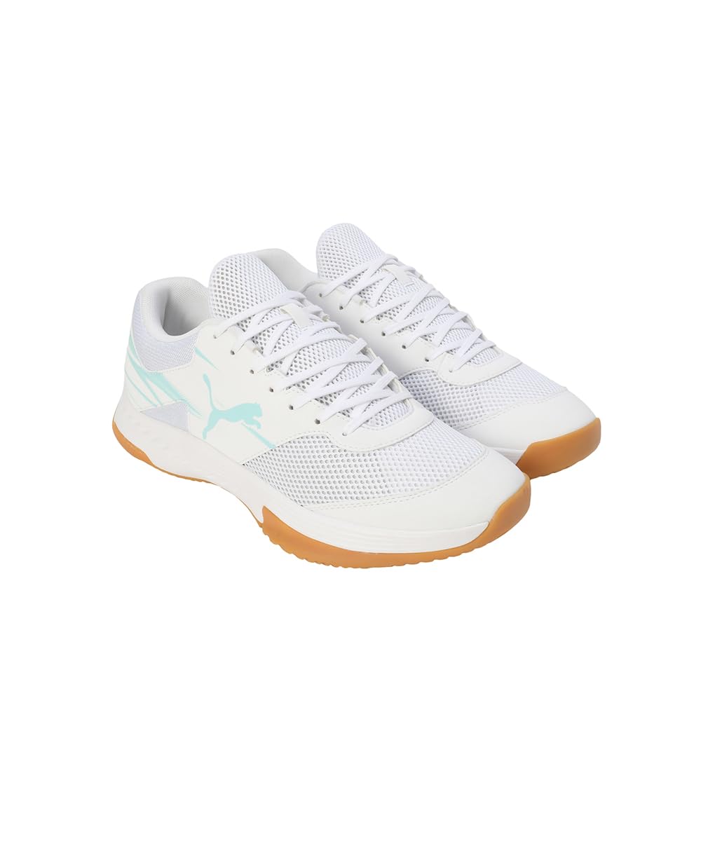 PUMA VARION II, Unisex Hallenturnschuh, Electric Peppermint White-Gum,