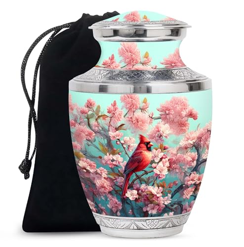 Image of Cardinal Bird Urn Large Cremation Urns for Human Ashes Adult Man 10 Inch | Large Cremation Urns for Human Ashes Adult Man Memorial Funeral Urn Decorative Urns