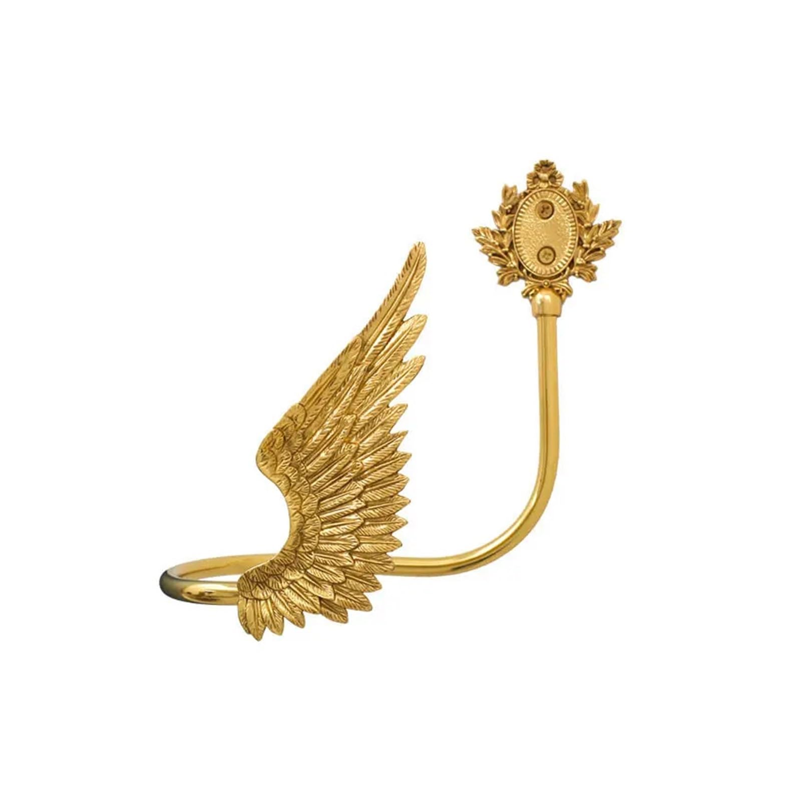 Brass Curtain Tieback Hook Creative Angel Wings Brass Pure Copper Curtain Hook Decorative Retro Wall(Wing right)