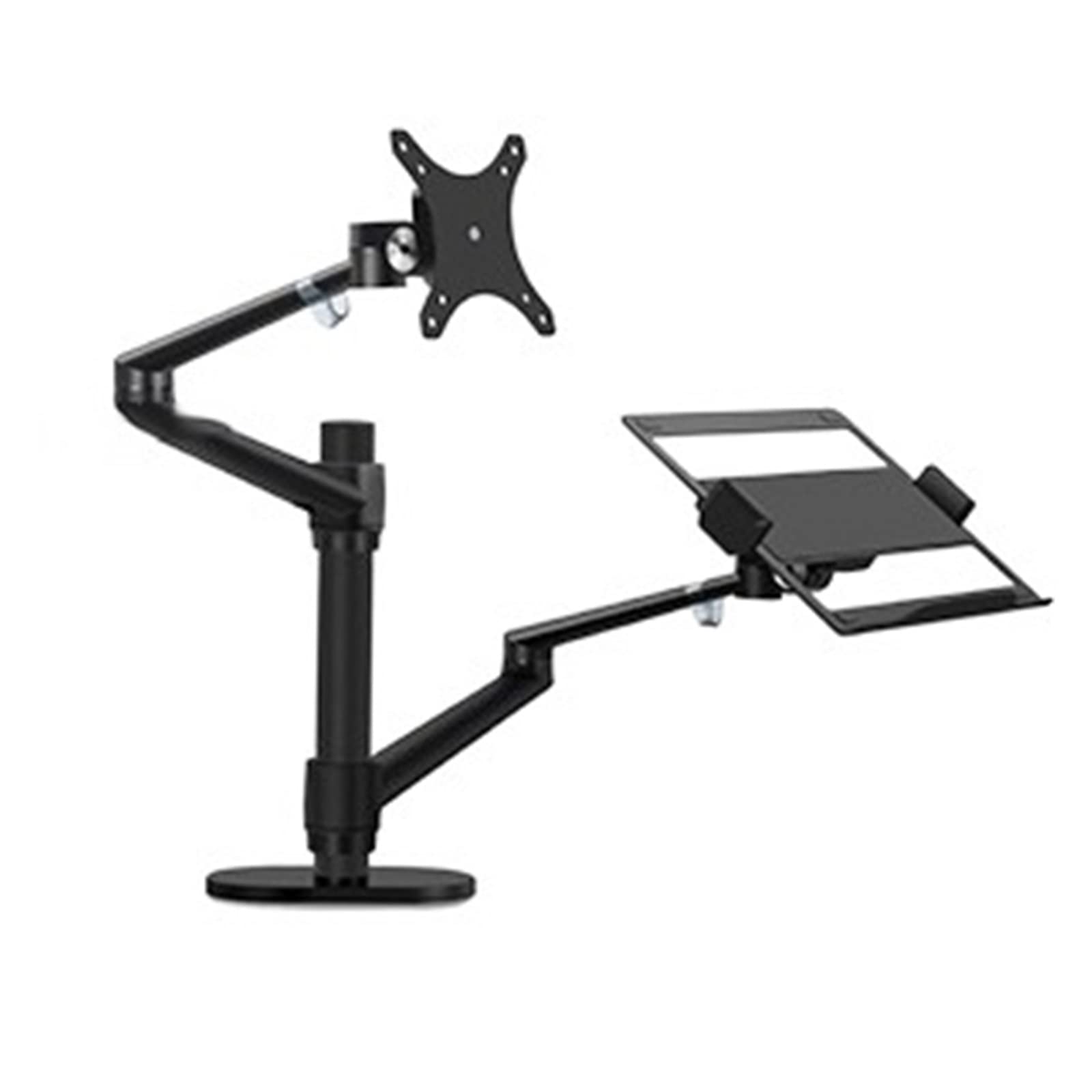 SaryEdge Ergonomic Aluminum Laptop Stand with Monitor Mount for Desk Organization and Comfort,With Long Pole,With Long Pole