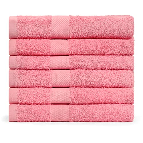 Simpli-Magic Cotton Set, Bath Towels, Pink, 24 X 46 Inches, 6 Count #TOP2