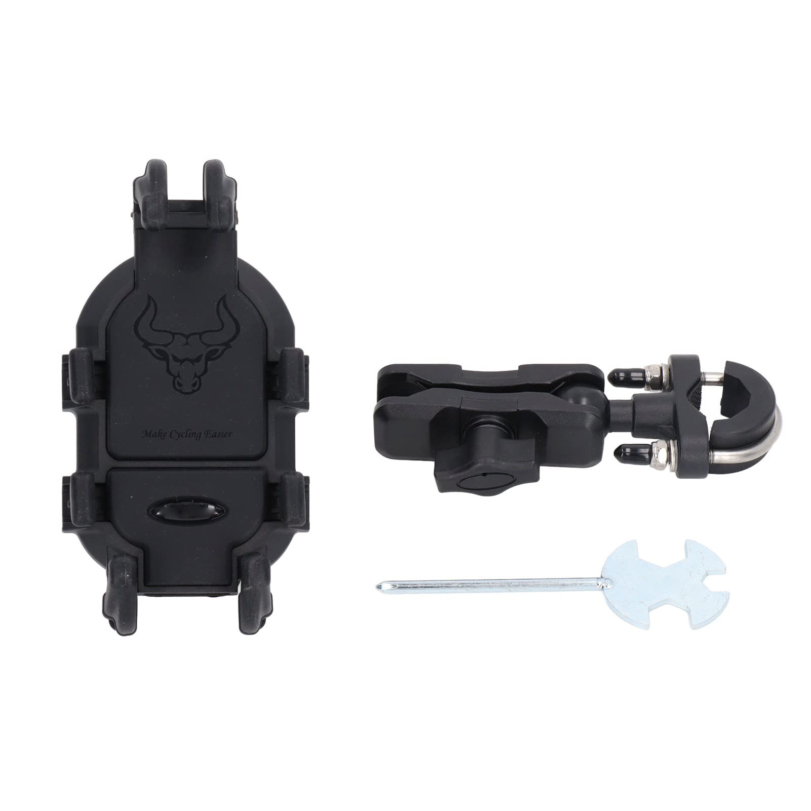 Soporte para teléfono móvil para bicicleta en forma de U Aleación de aluminio a prueba de golpes Soporte universal ajustable para manillar para ciclismo Moto Accesorios para