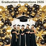 Black and Gold Balloon Arch Kit, Black and Gold Party Decorations for Birthday 2026 Graduation Retirement Masquerade Anniversary Party Decorations - Image 4