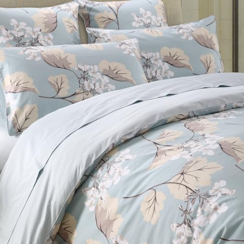 USTIDE King Size 3 Piece Bedding Set, 100% Egyptian Cotton Bedding Set, Rustic Floral Duvet Cover, Soft Cosy Bedding with 2 Pillow Shams , 800 Thread Count - Image 2