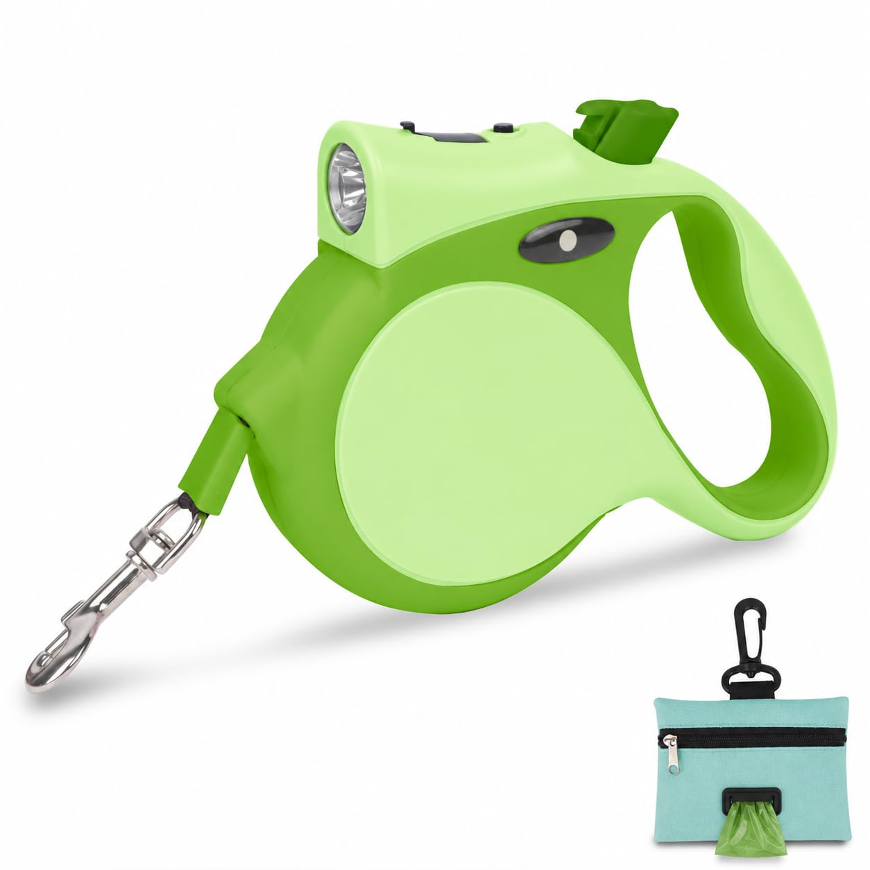 Retractable Dog Lead With LED Light, 5 m Extendable Dog Lead Up to 50 kg