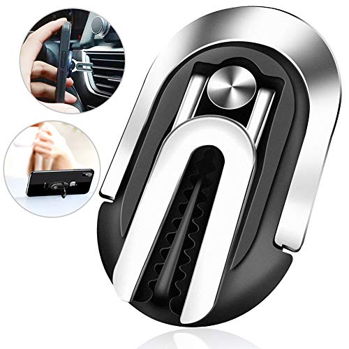 Fwn Autotelefonhalterung?360 Grad drehbare Multifunktions-Handyhalterung für das Auto nach Hause?Metallgriffhalterung kompatibel mit magnetischer Autohalterung - Schwarz