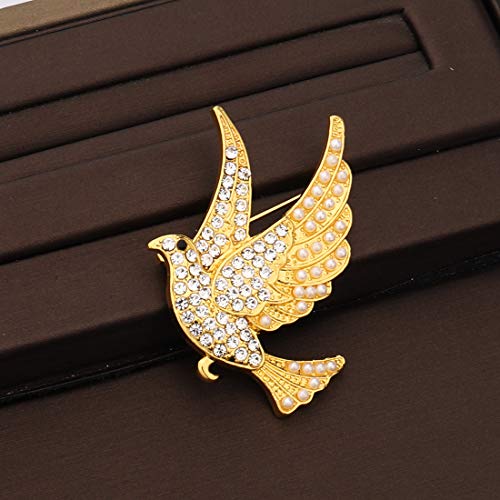 Image of CENWA Dove Rhinestone Brooch Pin Sorority Jewelry Gift for Finer Women