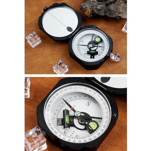 Brújula geológica aleación de aluminio Teodolito profesional para topografía Disco de 65 mm de diámetro para exteriores Ejercicio brújula DQL-11 miniatura 5