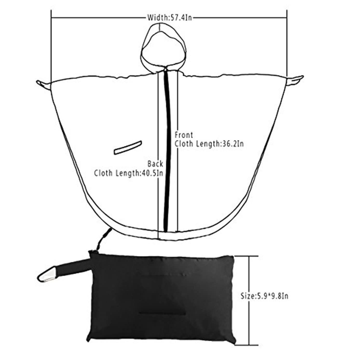 Poncho de pluie imperméable multicolore for hommes et femmes, randonnée en plein air
