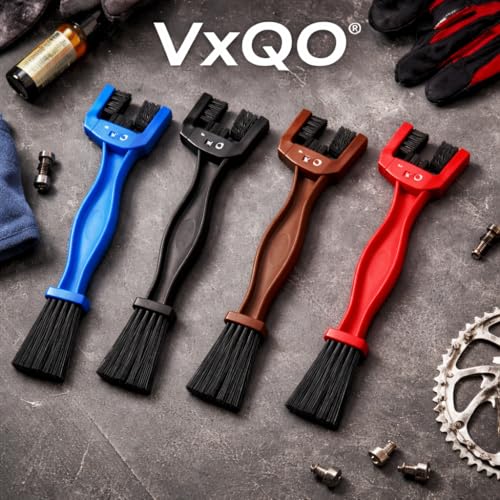 Image of Chain Cleaning Brush with Microfiber Cloths | 2-in-1 Bike & Motorcycle Chain Cleaner | Heavy Duty Nylon Bristles | Ideal for Bicycle, Bike & Cycle Maintenance