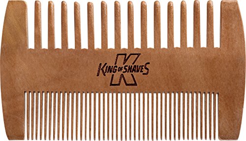 King of Shaves Beard Comb - Anti-Static Moustache Comb Wood | Beard Care | Beard Grooming | Beard Products | Beard Combs for Men | Beard Products for Men