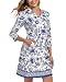 Soneven Women's 3/4 Sleeve Dress with Pockets UPF 50+ Sun Dress Breathable Quick Dry Beach Cover Ups