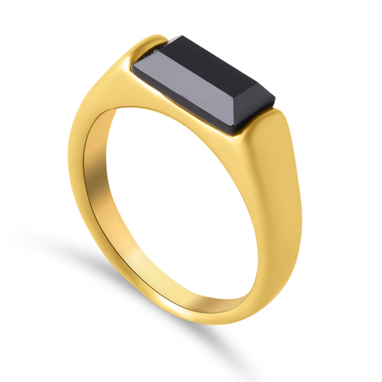 Onyx Signet Ring for Men (Size-9,10,11,12) - Gift for Boys & Men for Any Occasion, Waterproof & Anti-Tarnish ring-image-35