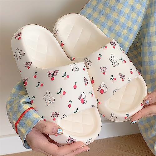 CEINOM Kawaii Rabbit Cloud slides for women Cute Cloud Slippers Thick Sole Non-slip Pillow Slippers Indoor and Outdoor4