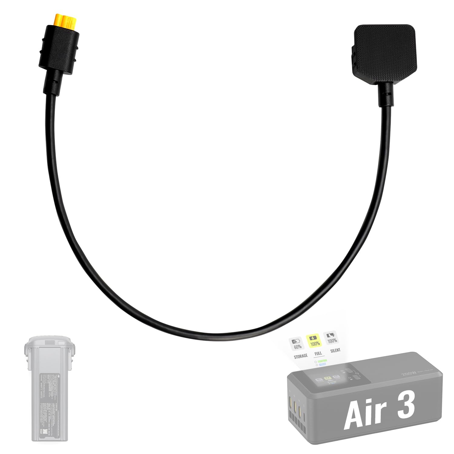 LKTOP Air 3/3S Battery Charging Cable for LKTOP 200W Air 3 Series Parallel Charging Hub Super Fast Charger, Compatible with DJI Air3/Air 3S Drone Accessories (1Pcs)