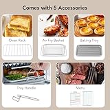OSAMKO 6-in-1 Air Fryer Toaster Oven Combo, 12.7 QT Stainless Steel Air Fryer with Steam Infusion, Mild Steaming Convection Toaster Oven with Fast Preheat, Air Fry, Grill, Bake, Broil, Heat