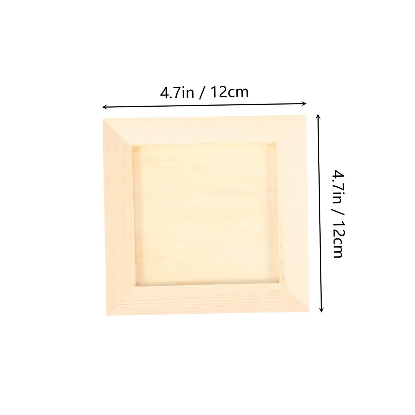 Toyvian Diy Craft Photo Holder Set 6 Wooden Photo Frames Clay Boys and Girls Art Storage