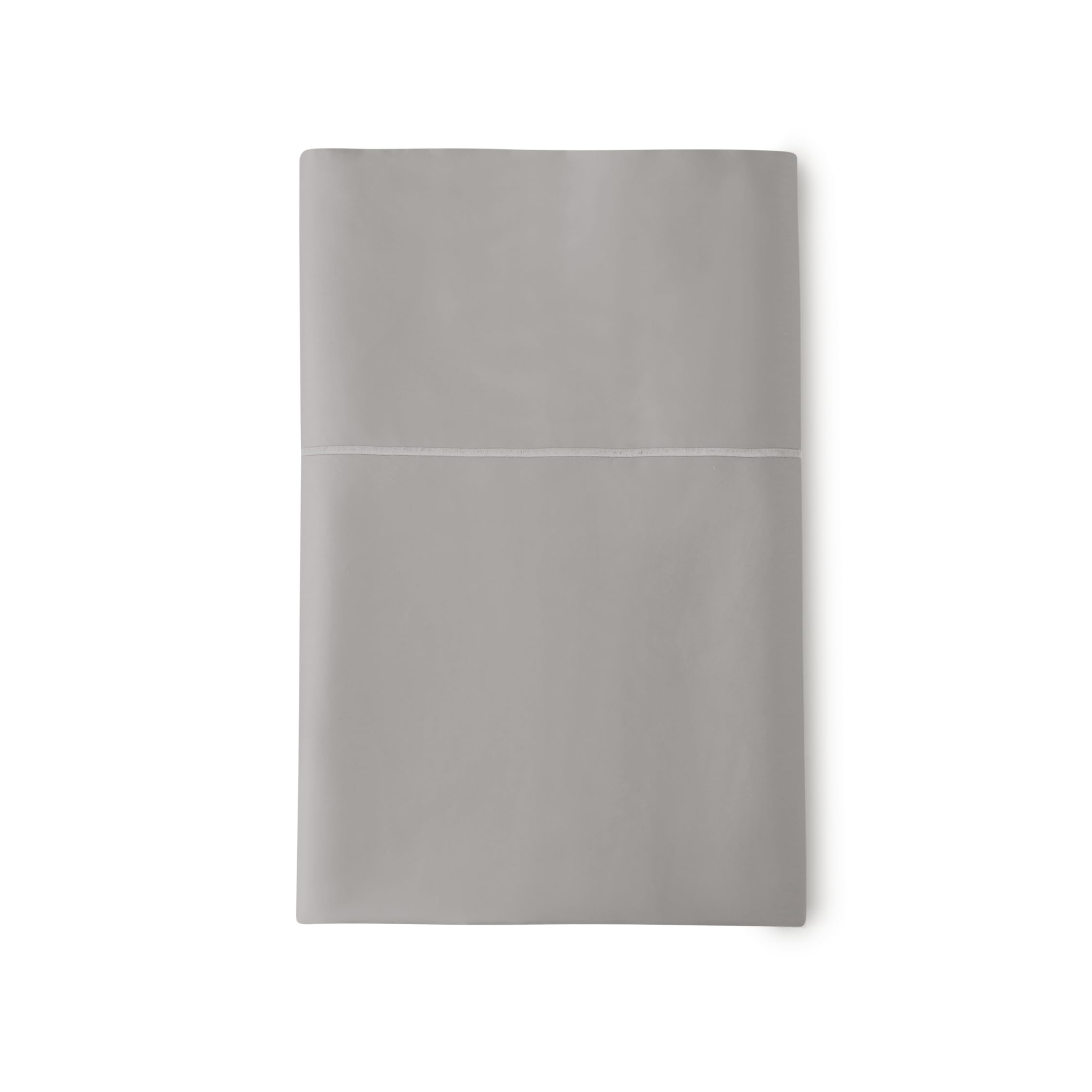 Certified Organic Twin Flat Sheet Only - 100% Organic Cotton Top Sheet with Luxurious Soft and Breathable 300 Thread Count Sateen Weave Finish - GOTS &amp; Fairtrade Certified (Stone, Twin)