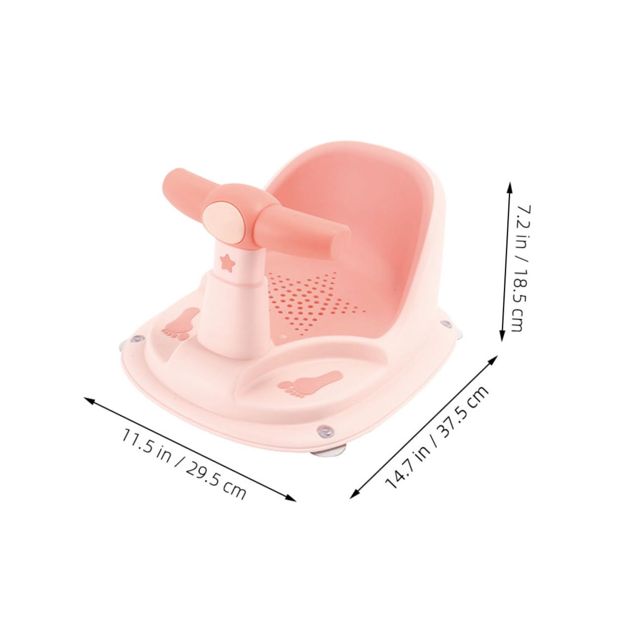 Veemoon Babybadewannensitz Kleinkind Badesitz Rutschfest mit Weichem Ergonomischem Sitz Frei für Babys Badewanne und Dusche