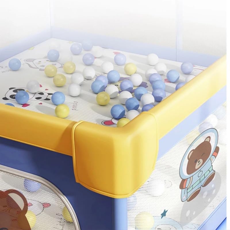 Image of MONSTECG Baby Playpen 120x120cm Playpen for Babies up to 5 Years with Safety Lock, Kids Activity Center (No Mat | No Foldable)
