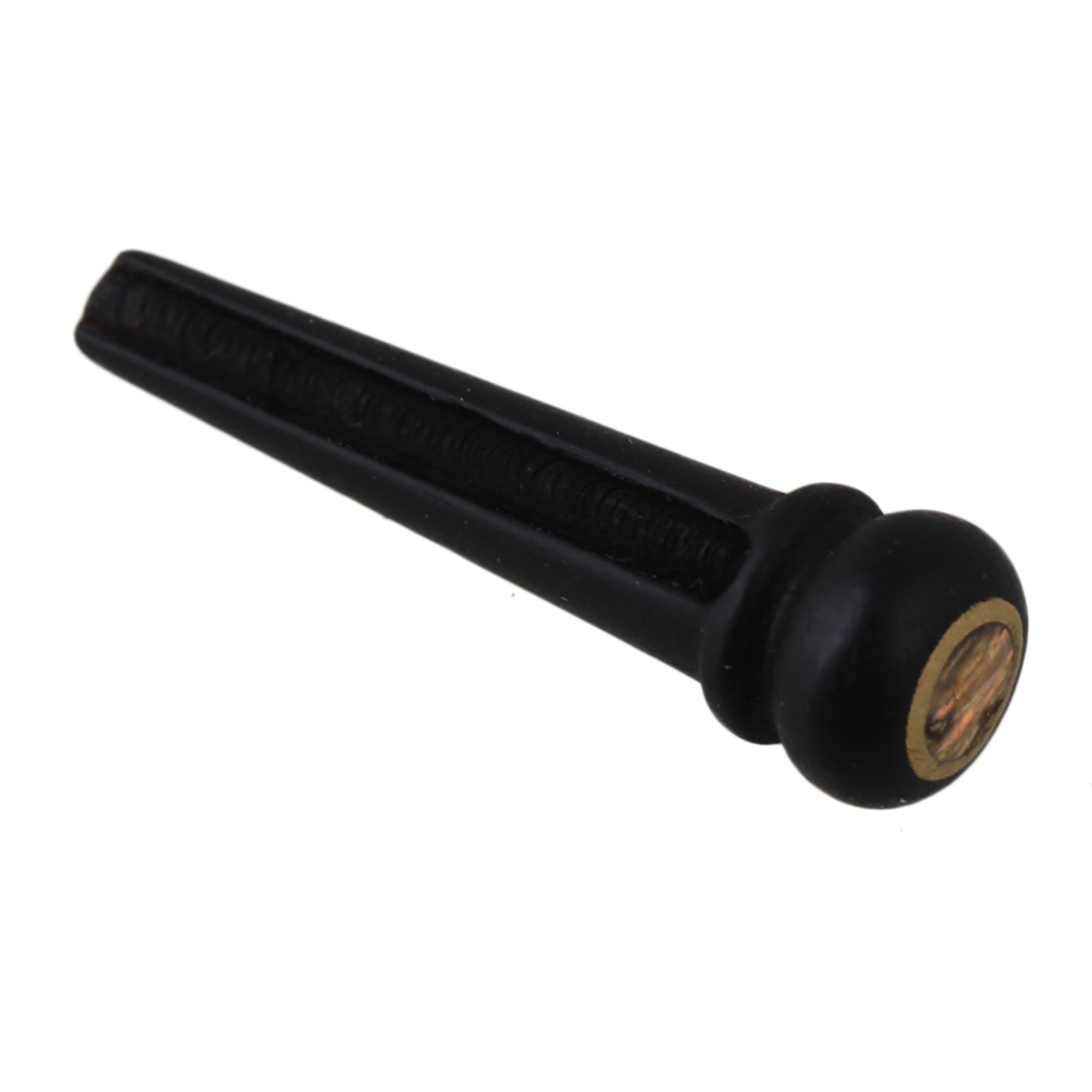 Yibuy 5 set di 12 corde per ponte chitarra in abalone puntini in ebano con selle in osso