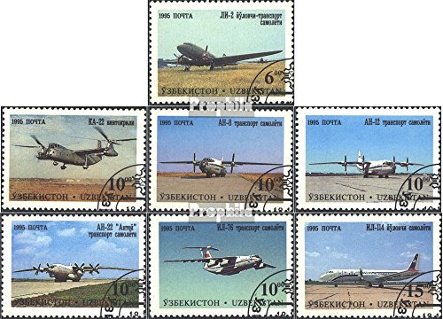 Prophila Collection Uzbekistan 77-83 (completa Edizione) 1995 Aircraft fuori Chkalov-Plant (Francobolli per i collezionisti) aviazione