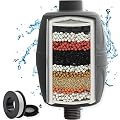 Aqua Elegante 16 Stage Shower Filter - Universal Showerhead Water Filters to Remove Chlorine + Hard Metals with KDF-55, Calicum Sulfite, Activated Charcoal, Mineral Infusion - Oil-Rubbed Bronze