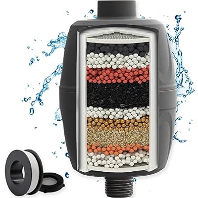 Aqua Elegante 16 Stage Shower Filter - Universal Showerhead Water Filters to Remove Chlorine + Hard Metals with KDF-55, Calicum Sulfite, Activated Charcoal, Mineral Infusion - Oil-Rubbed Bronze