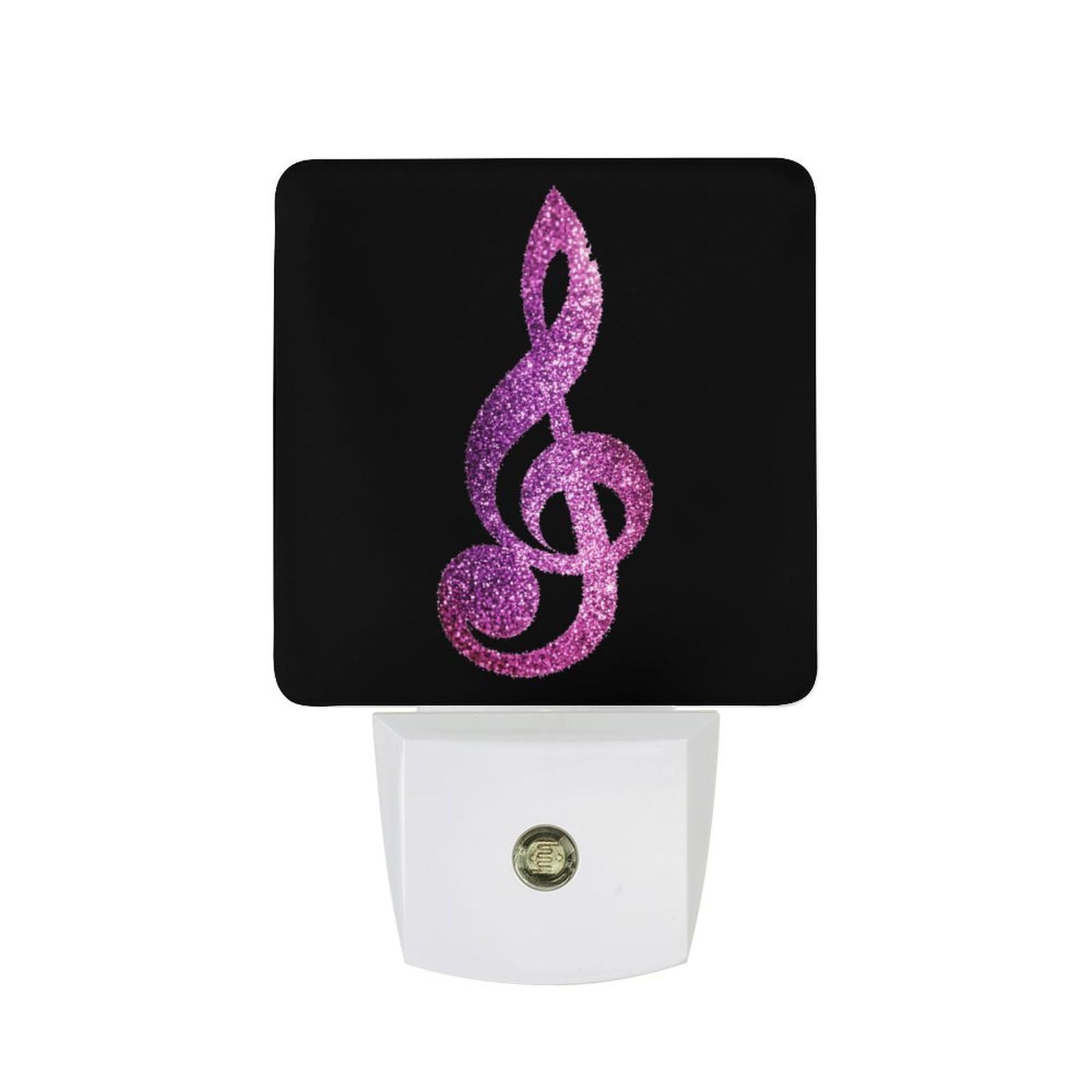Nqrxadcrt Style Glittery Music Note Night Light Plug In Wall Lights Bedside Lamp Bedrooms Home Hallways Decoration
