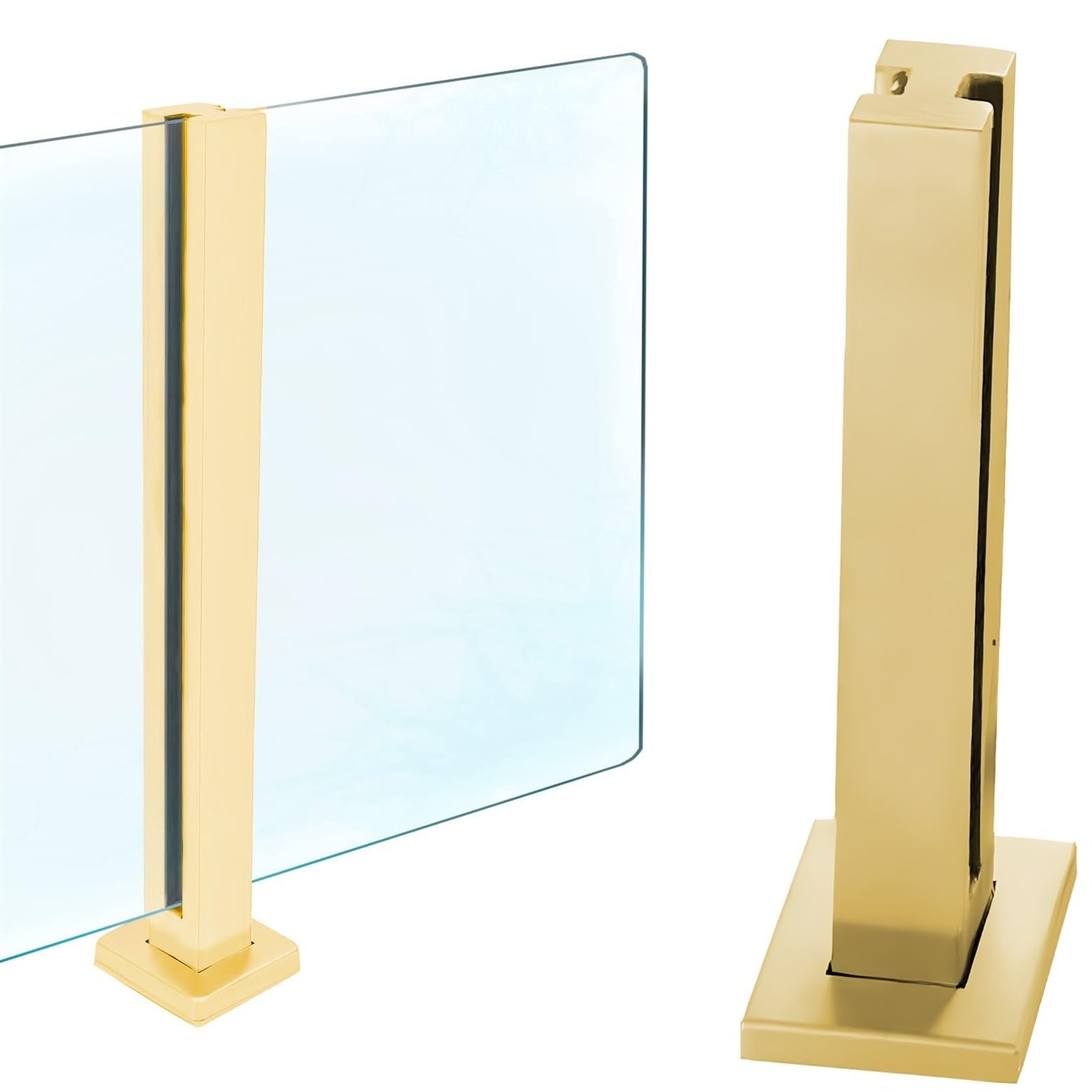 Poste para barandilla de cristal de 105 cm ideal para piscinas modernas y terrazas