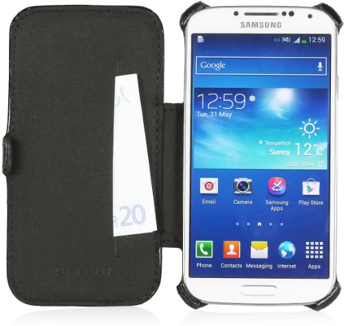 StilGut Funda Exclusiva Estilo Monedero en la Tapa para el Samsung Galaxy S4 (i9500/i9505), Negro