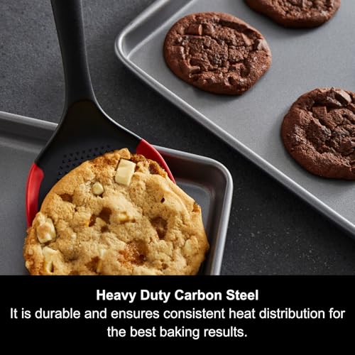 Morphy Richards Oven Tray Set, 13"x9" – Heavy Duty Carbon Steel | Non-Stick Coating | Oven, Dishwasher & Freezer Safe | Ideal for Baking, Roasting & Grilling | 849004 - Image 4
