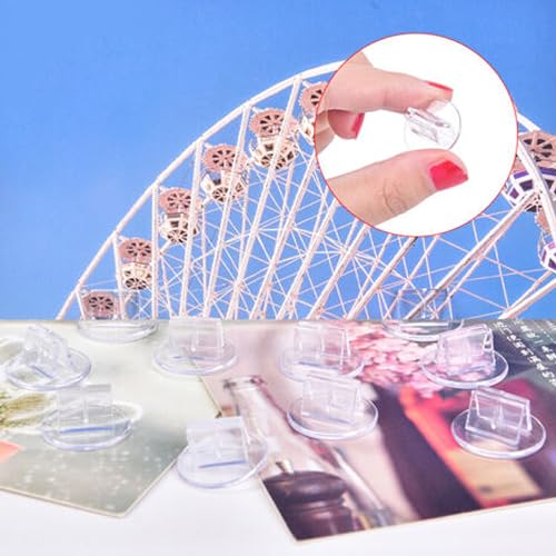 AMYXIYUAN 80Pcs Mini Acryl Zeichen Display Halter, Tischkartenhalter und Kartenständer für Brettspiel Stücke und Visitenkarten