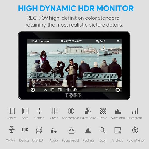 Image of osee Lilmon 5 1000 Nits High-Bright 5.5 inch Touch Screen DSLR Camera Field Monitor with 3D LUT HDR 4K HDMI in and Out Exposure Focus Assist Waveform Monitor