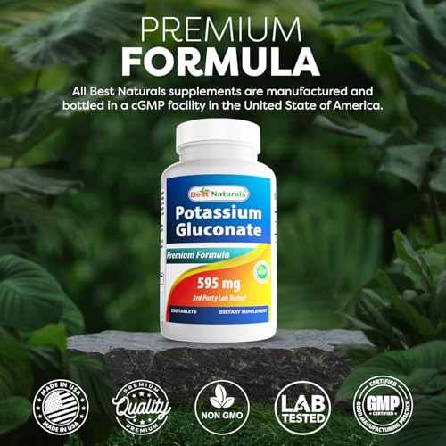 Best Naturals Potassium Gluconate Supplement 595 Mg Tablet, 250Count - Image 6